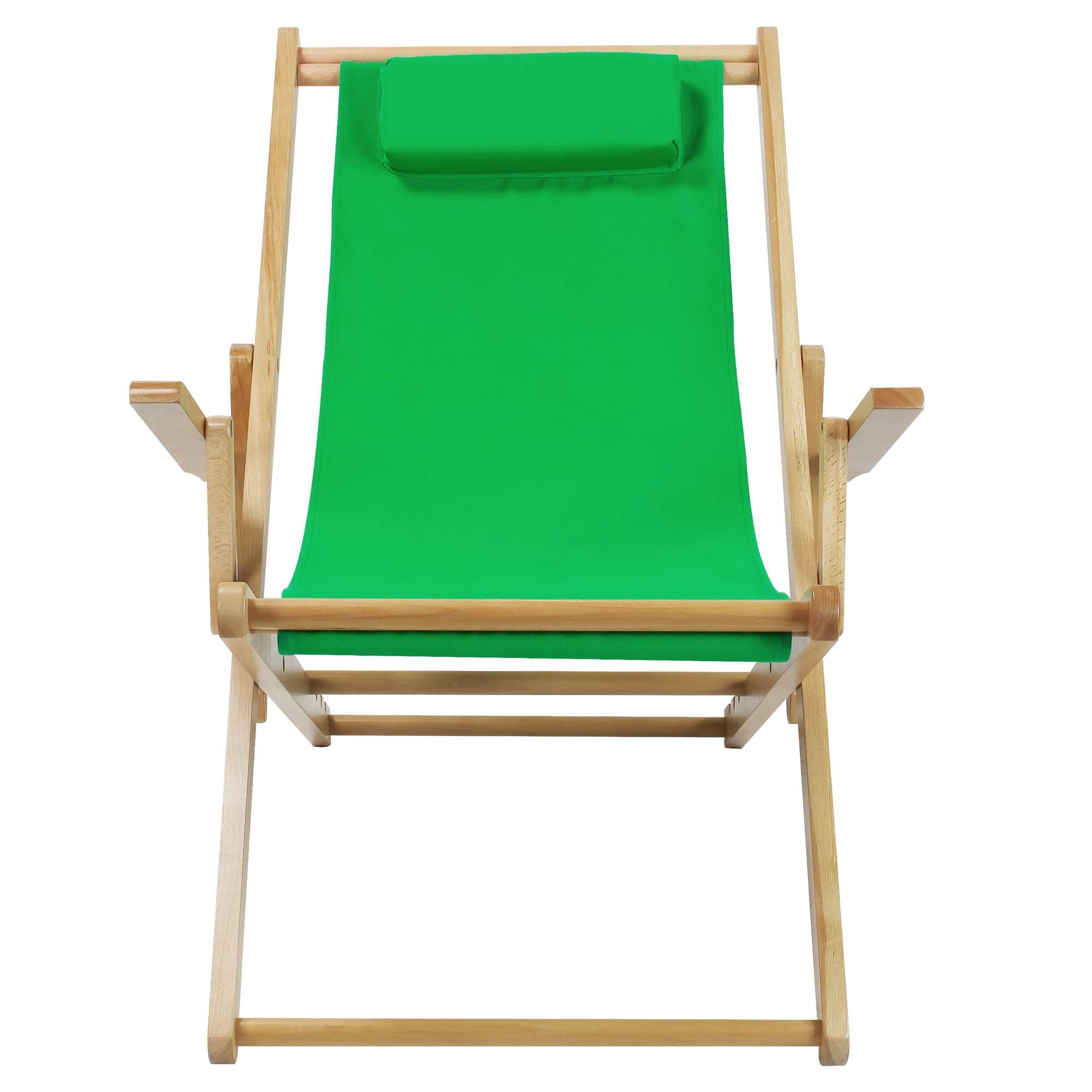 Free Shipping Sling Chair Natural Frame Green Canvas Walmart