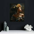 thumbnail image 4 of EastSmooth African American Wall Art Pink Flower on Black Women Head Vintage Canvas Art Paintings Modern Abstract Girl Picture Home Wall Decor for Bedroom Living Room, Framed Ready to Hang, 4 of 4