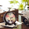 thumbnail image 4 of 2024, Reloj despertador retro de estilo europeo de 5,25 pulgadas, movimiento de cuarzo sin tictac, funciona con pilas, 4 of 4
