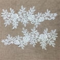 thumbnail image 3 of 2pcs Apliques de Encaje Accesorios Acolchado Recorta Artesanías Adornos Decoración Boda Simple Hermoso Elegante Mujeres Niñas Color 3 perfecl Apliques de encaje blanco, 3 of 8