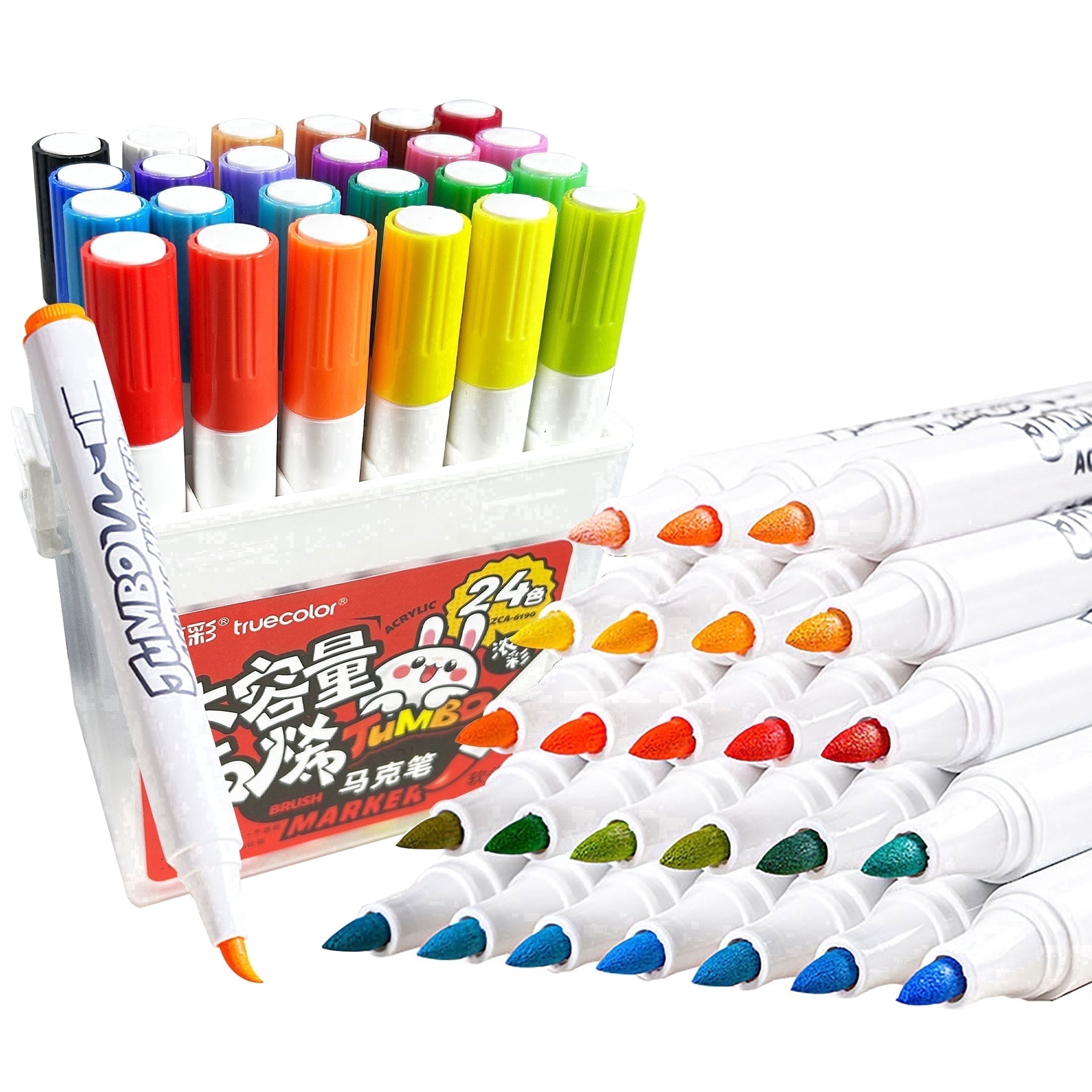 LANGUO Soft Tip Acrylic Markers 9 Colors/Set for Drawing Smart