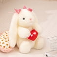 thumbnail image 2 of UQVIY Love Bunny Stuffed Animals Holds Red Heart 10.2" Cute Rabbit Plushies Soft Plush Toys Romantic Sweet Gifts for Valentine's Day, Birthdays, and Anniversaries, 2 of 12