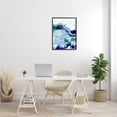 thumbnail image 2 of Stupell Industries Sea Floor Water Abstraction Fluid Green Blue Abstract Painting Black Framed Art Print Wall Art, 24 x 30, 2 of 7