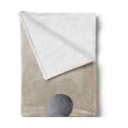 thumbnail image 2 of Rock Soft Flannel Fleece Throw Blanket, Swirls and Circles with Stones Relaxation, Cozy Plush for Indoor and Outdoor Use, 70" x 90", Tan Purpleblue, by Ambesonne, 2 of 5