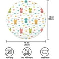 thumbnail image 4 of Coolnut Cute Frog Round Placemats Waterproof Non-Slip Washable Place Mats Polyester Table Mats Set of 1 Heat Resistant for Home Kitchen Holiday Party Home Decor Gifts, 4 of 7