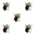 thumbnail image 3 of maskred Vintage Boutonnières Poignet Fleurs pour la Texture Simulée Durable en Plastique PE Vin Rouge 5Set, 3 of 6