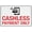 Warning Sign 1, variant on Vintage Metal Tin Sign Cashless Payment Only Sign Metal 8"x12" Rust Free Aluminum, Indoor & Outdoor Use For Fence And Yard, Cashless Marker