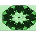 thumbnail image 1 of Ahgly Company Machine Washable Indoor Rectangle Transitional Dark Forest Green Area Rugs, 3' x 5', 1 of 7