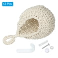 thumbnail image 3 of Uxcell Hanging Fruit Baskets for Kitchen, 2 Pack Mini Size Hanging Storage Basket, Beige, 3 of 7
