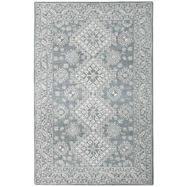 Amer Rug BOS610576 Boston Tapis Gris Tufté Main - 5 Pi. x 7 Pi. 6 Po.