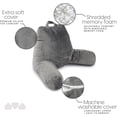 thumbnail image 3 of Milliard Reading Pillow with Shredded Memory Foam, Large Adult Backrest with Arms, Back Support for Sitting Up in Bed with Washable Cover (Sit up Pillow), 3 of 9