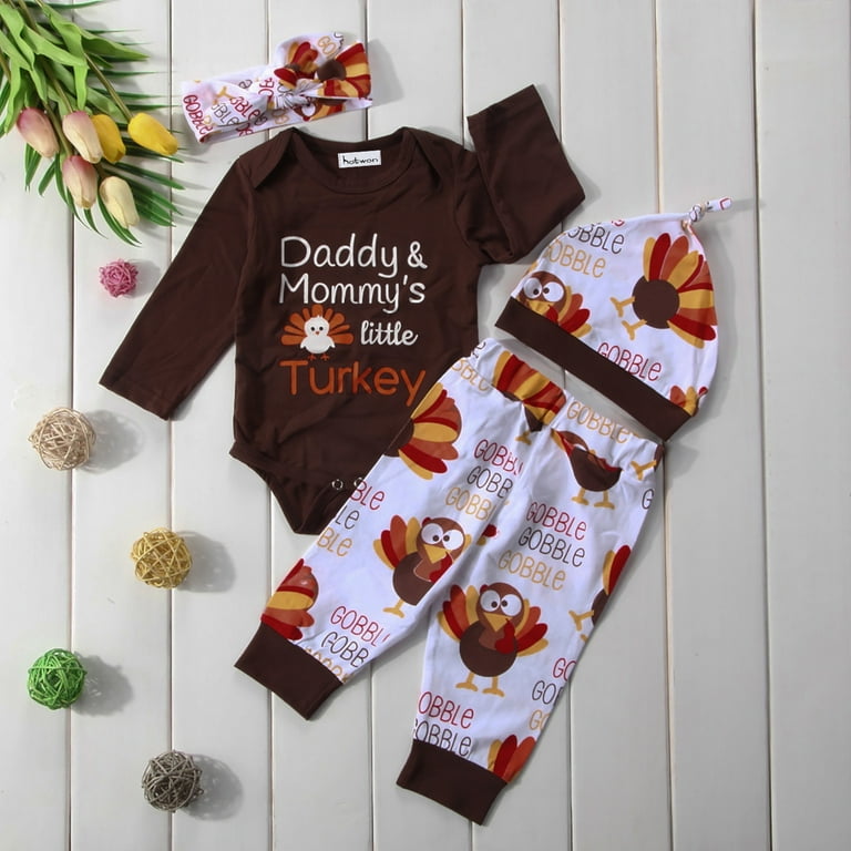 thanksgiving dress infant Baby 1st Thanksgiving Outfit. Newborn Boy, Infant Girl. Gender Neutral Bodysuit. Burnt Orange Pants. Personalized Hat. Simple Retro Style