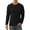 Black, variant on Iceglad Men's Henley Sweatshirt Long Sleeve Button Sweatshirt Fashion Casual Pullover Shirt
