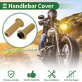 thumbnail image 3 of Unique Bargains 1" 25mm 1.1" 28mm Motorcycle Hand Grips Cover Kit Non Slip TPU Handlebar Grips for Motorcycle Scooter Bicycle ATV Khaki 1 Set, 3 of 7