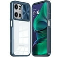 thumbnail image 2 of For Moto G Stylus 5G 2026/2025 Fusion Transparent Clear Hybrid Case Cover - Blue, 2 of 3