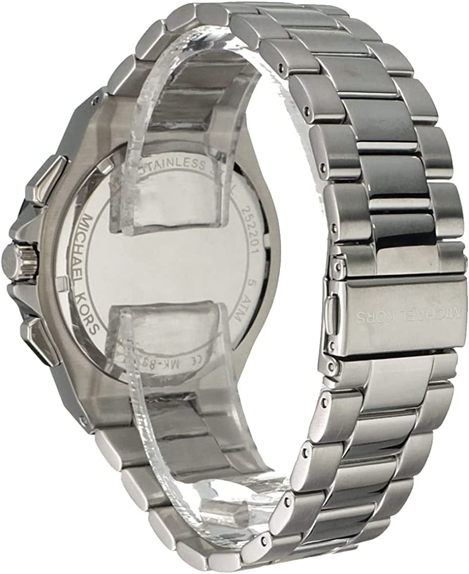 Michael Kors Watches Mens Lennox Quartz Watch with Stainless Steel Strap,  Silver, 24 Model: MK8938