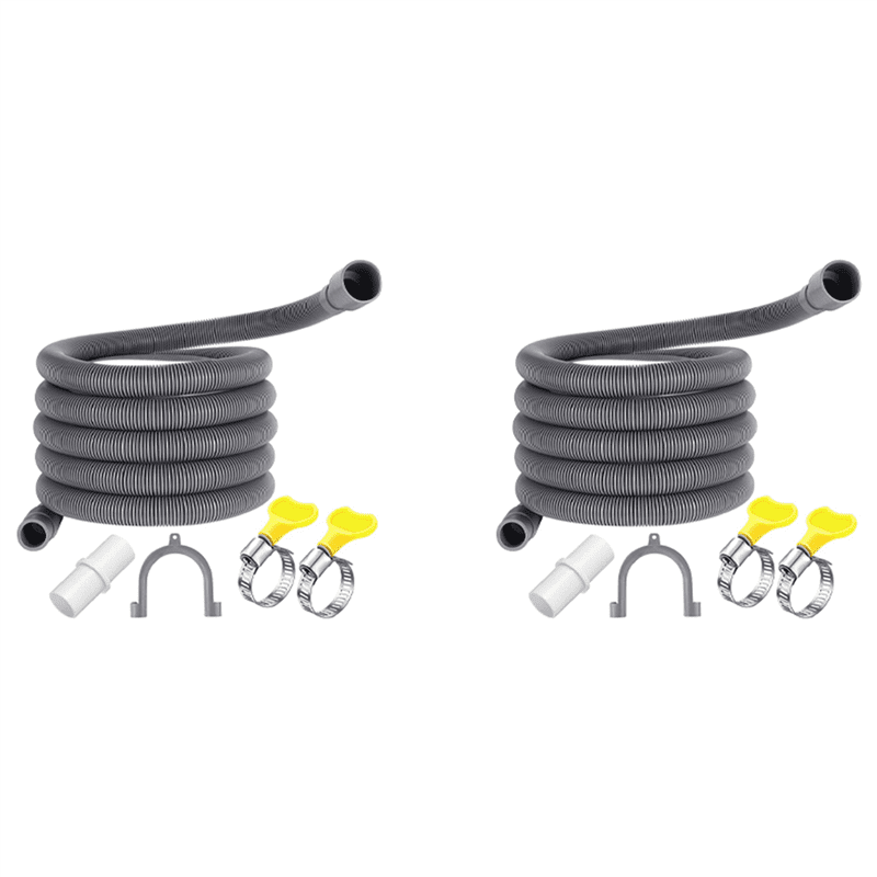 2X Washing Machine Drain Hose 10 Ft Flexible Dishwasher Drain Hose