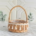 thumbnail image 2 of Shenmeida Woven Storage Basket with Handles Wedding Flower Girl Baskets Wicker Laundry Basket Rustic Decorative Flower Basket, 2 of 7