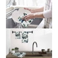 thumbnail image 5 of Blueberry Spring Leaves Kitchen Dish Towels for Drying Dishes Set of 4, Farmhouse Botanical Branches Waffle Weave Microfiber Hand Tea Bathroom Towels Quick Dry & Absorbent Towel 12x12, 5 of 7