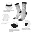 thumbnail image 4 of Fotbe Silver Mosaic Calcetas Largas con Estampado para Hombre y Mujer – Calcetas de Compresión Transpirables y Elásticas, Viajar y Uso Diario Talla 5-11, 4 of 6
