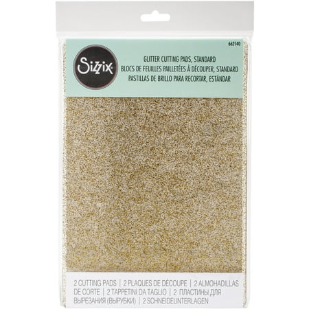 UPC: 0630454238270 | Sizzix Big Shot Cutting Pads 1 Pair Clear W/Gold Glitter – Standard