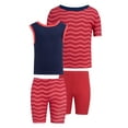 thumbnail image 3 of Fruit of the Loom Boy's Energize Snug Fit Pajama Sleep Sets, 4-Piece, Sizes 4-12, 3 of 31