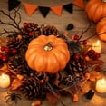 thumbnail image 6 of 12PCS Artificial Pumpkins Set, Assorted Small Realistic Fall Decorative Pumpkins with Golden Stems, Faux Pumpkins for Halloween Thanksgiving Home Table Centerpiece, Garden Porch Crafts Decor, Orange, 6 of 9