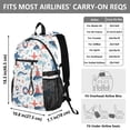 thumbnail image 3 of JIALIOU 14" Laptop Backpack Waterproof Airline Approved Stylish Casual Daypack for Travel Business College Work, Lifebuoy Whale Starfish, 3 of 8