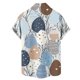 thumbnail image 4 of Ceisia Easter Graphic Print Shirt Men's Relaxed Fit Short Sleeve Button-Down Casual Top with Pocket White XXXXXL Gifts, 4 of 5
