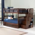 thumbnail image 2 of AFI Columbia Full Over Full Solid Wood Staircase Storage Bunk Bed in Walnut, 2 of 11