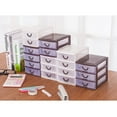 thumbnail image 3 of Caja de almacenamiento multifuncional Masteelf de 3 capas con cajón de plástico marrón, 3 of 8