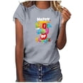 thumbnail image 2 of Fiudx Ofertas Relámpago Camiseta Escolar para Mujer, Camiseta de Profesora de 100 Días, Camiseta Feliz de 100 Días, Impresión de Letras, Enseñanza, Manga Corta, 2 of 4