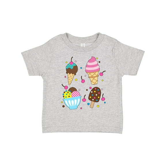 Inktastic Ice Cream with Patterns Boys or Girls Toddler T-Shirt