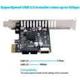 thumbnail image 3 of HUGFEGWE USB 3.0 20Pin ＆ USB 3.1 Gen 1 Type-E Front Panel Socket to PCI-E 1X PCI Express Expansion Card Adapter CJ25311-8722, 3 of 8