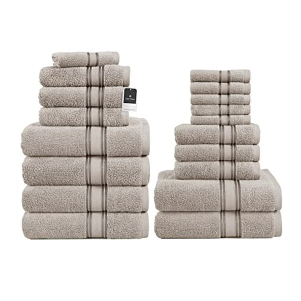 Bath Towel Sets 100 Cotton Towels for Bathroom Luxury Hotel Towels Zero Twist Quick Dry Shower Towels Super Aborbent Bath Towels 6 Hand