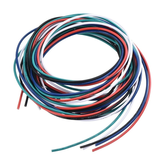 22 Gauge Hookup Wire 1.5m/5ft 22AWG Flexible Electrical Wire Tinned Copper Stranded 5 Color, 1.5mm