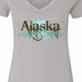 thumbnail image 4 of Inktastic Alaska Grunge Women's V-Neck T-Shirt, 4 of 5