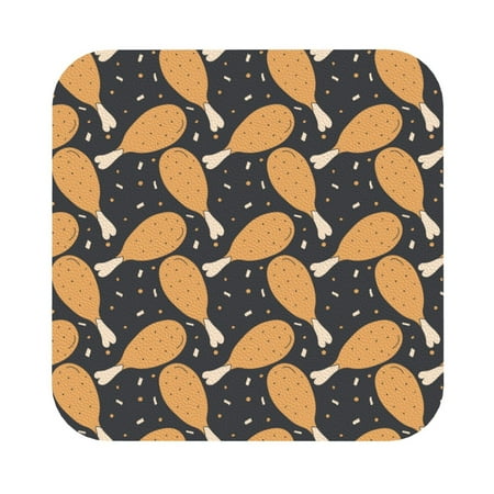 

Ocsxa Chicken Legs Coasters for Drinks Leather Coasters Set of 4 for Coffee Table for Housewarming Kitchen Bar Decor