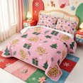 thumbnail image 3 of Manfei Christmas Happy Holiday Twin Quilt Set,Rustic Animals Twin Coverlet Set,2pcs,1 Bedspread and 1 Pillowcase, 3 of 7