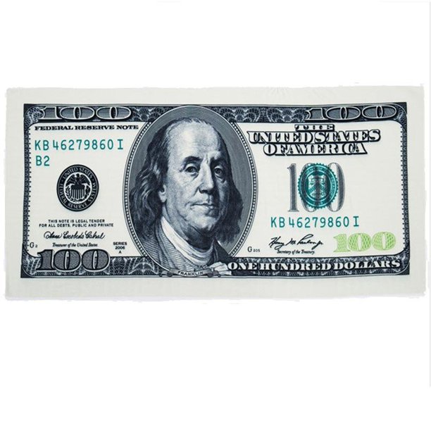 hundred dollar bill towel