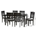 thumbnail image 6 of Baxton Studio Genesis Gray Fabric and Dark Brown Wood 7-Piece Dining Set, 6 of 12