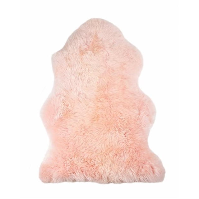 Rose New Zealand Natural Shearling Sheepskin Rug