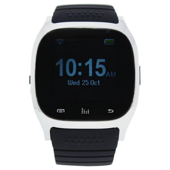 EK-B4 Montre Connectee Silver/Black Silicone Strap Smart Watch 1 Pc Watch For Men