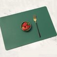 thumbnail image 1 of Ensemble de 2 Napperons en Cuir, table à Manger Familiale, Imperméable, Résistant à l'Huile, Antidérapant, Facile à Nettoyer * 45 x 30 cm Vert, 1 of 3