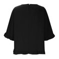 thumbnail image 4 of Summer Sales Womens Summer Tops Cute Lightweight Cotton‑Linen 3/4 Sleeve Summer Casual Blouse Oversized Tshirts for Women Under 12$, 4 of 7