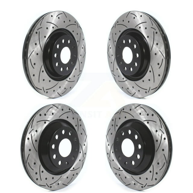 DS-One Front Rear Coated Drilled Slotted Disc Brake Rotors Kit for Car Volkswagen Audi GTI Q3 Golf R Arteon S3 A3 Quattro KD-100381