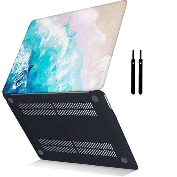 Hard Shell Case Cover Compatible 2023 - 2021 Release MacBook Pro 14 inchs with & Cable Tie Model: A2779 M2/A2442 M1 Marble A 343