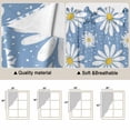 thumbnail image 5 of Blue Daisy Swag Curtains for Kitchen/Bedroom/Living Room, Spring Floral Elegant Pastoral Botanical Scalloped Curtains 63 Inch Long, Window Swag Topper Curtains Valances 2 Panels Set 36"x63", 5 of 8