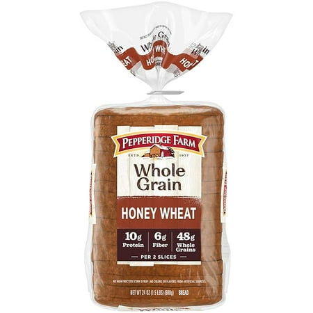 (1 pack) Pepperidge Farm Whole Grain Honey Wheat Bread 24 Oz Loaf