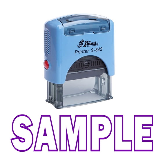 SAMPLE Self Inking Rubber Stamp Custom Shiny Office Stationary Stamp